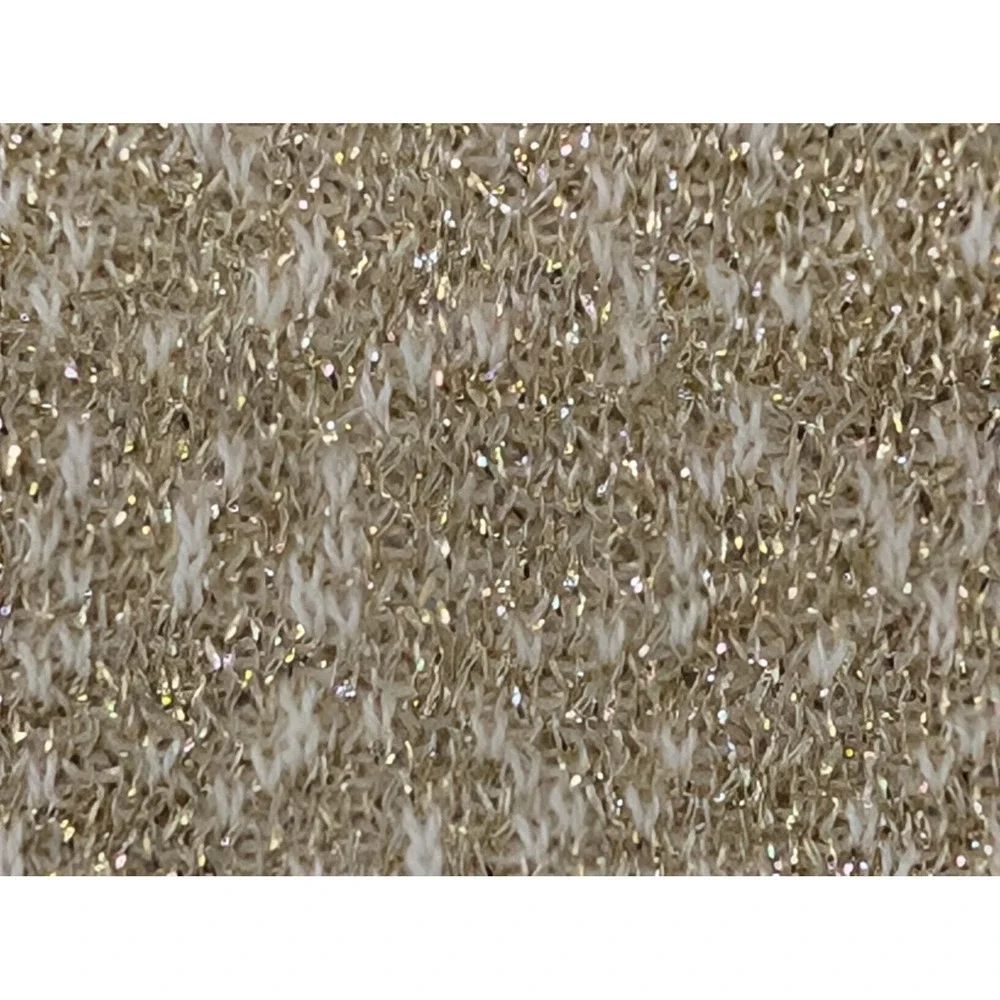 Ruby Rd. Petite Women's Metallic Knit Ombre Sweater PM Cream/Gold - Picture 4 of 9